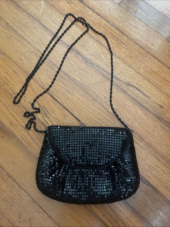 Handbags - Black Sequin Crossbody Bag - Elegant Evening Purse